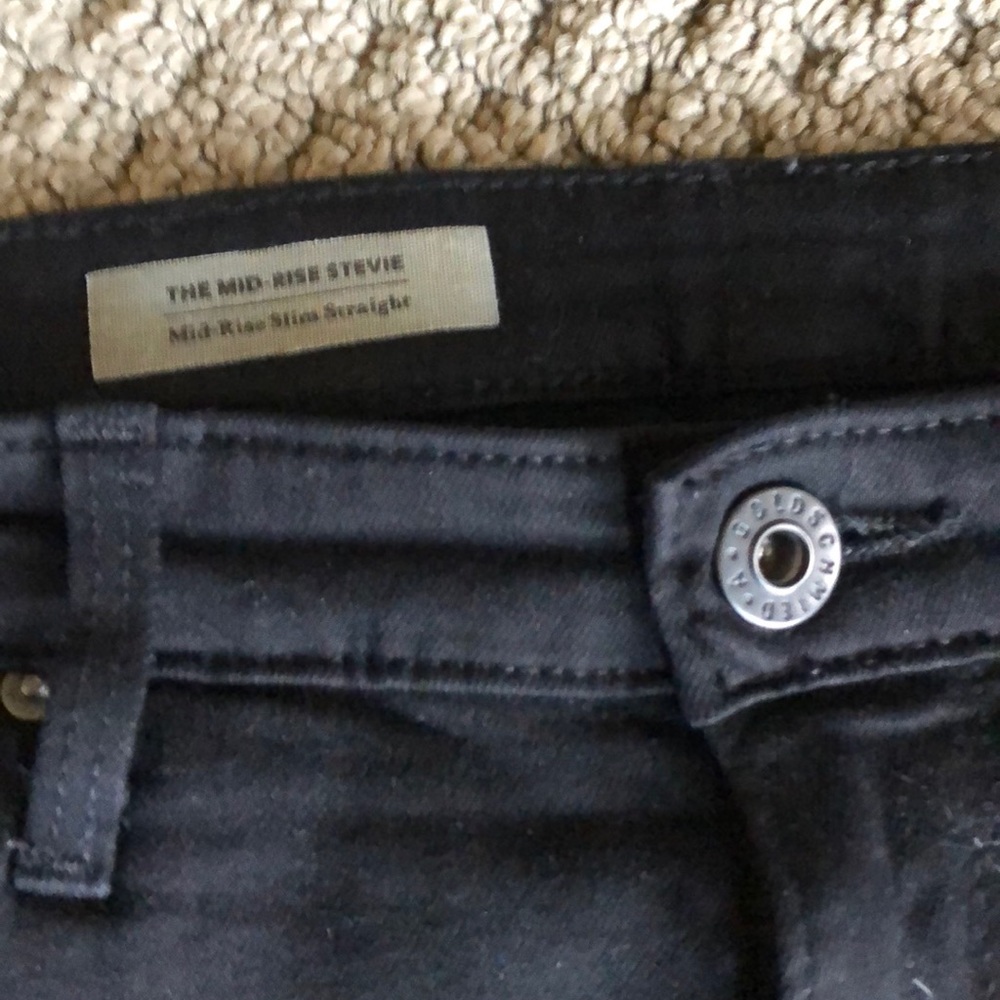AG Adrienne Goldschmeid mid-rise black jeans
